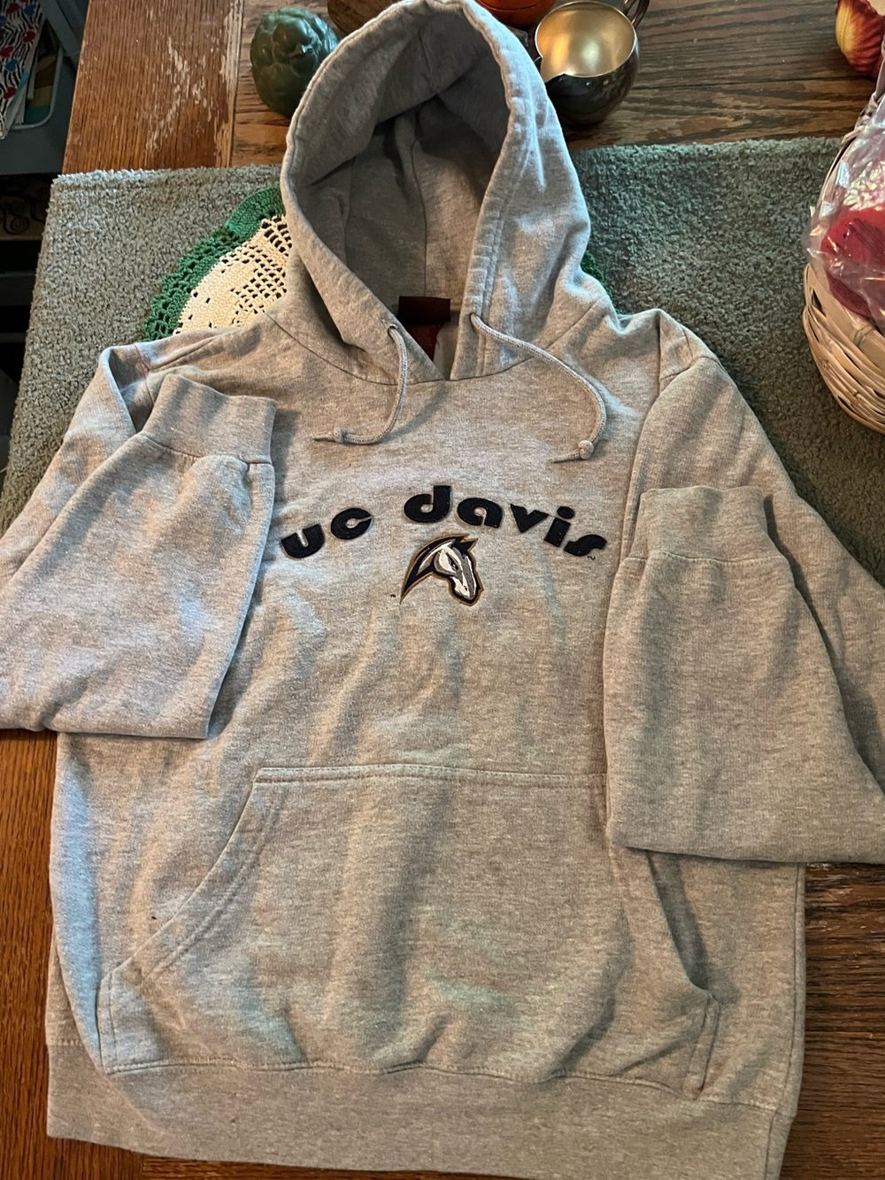 UC Davis Gray Hooded Sweatshirt